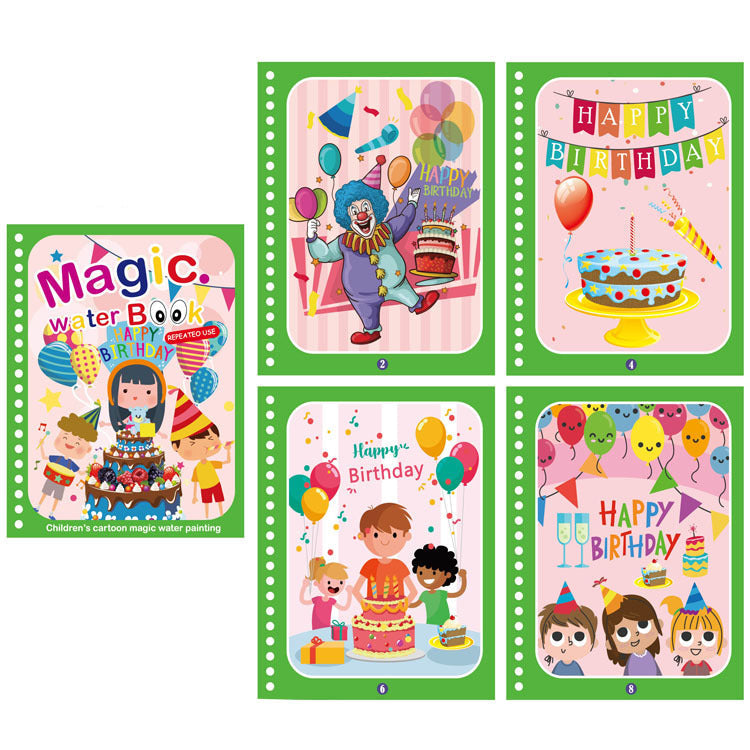 Colorful Kids Water Paint Book Set