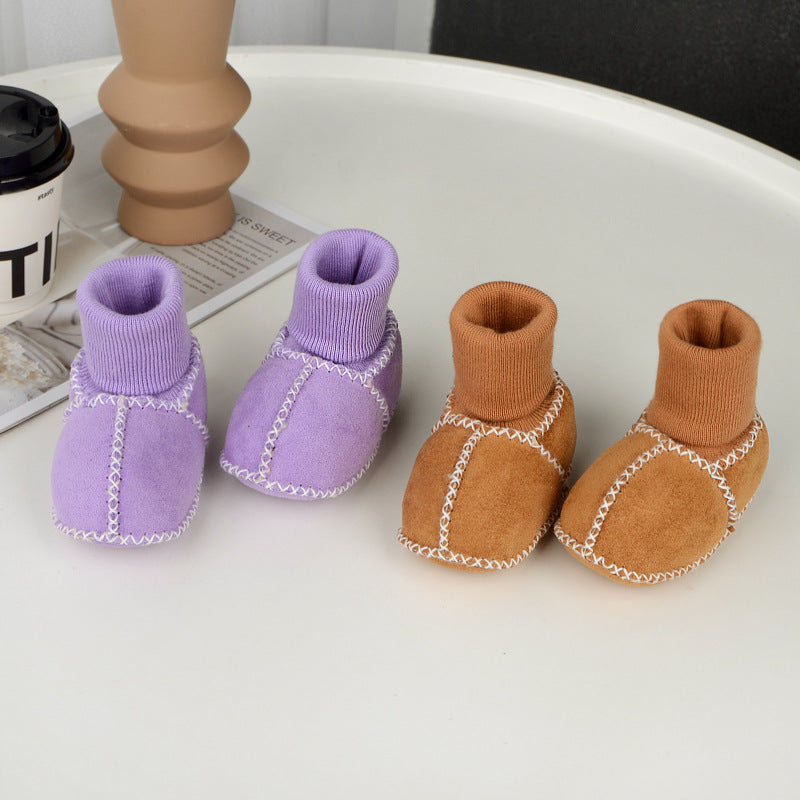Cozy Baby Booties with Soft Faux Fur Inside