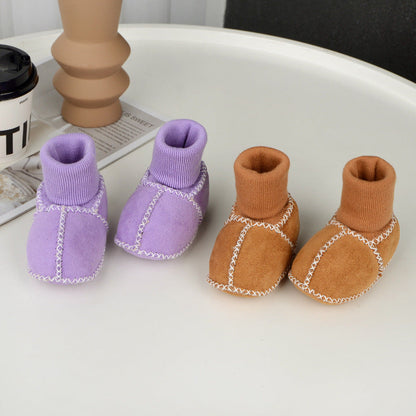 Cozy Baby Booties with Soft Faux Fur Inside