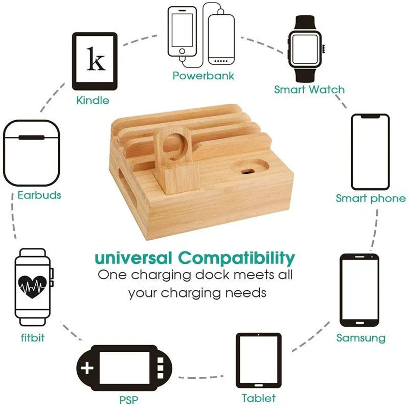 Befez | Tekavo Bamboo USB Hub - 5 Port Charger Organizer