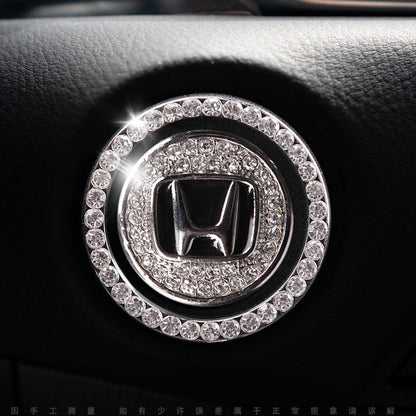 Luxury Crystal Car Starter Button Cover Ring