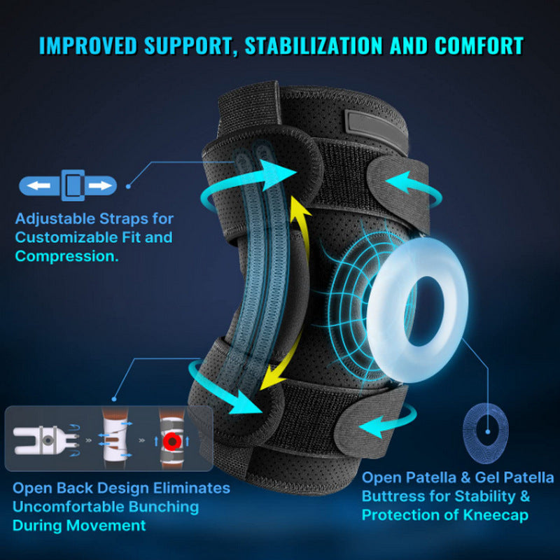 Supportive Hinged Knee Support For Injury Recovery