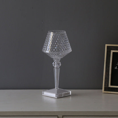 Elegant Crystal Desk Lamp with USB Charger