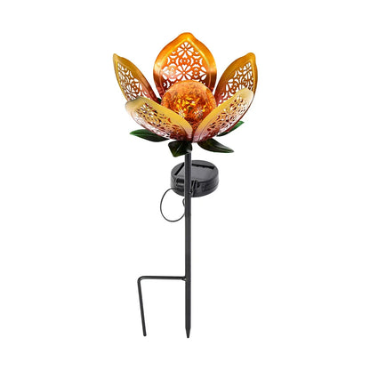 Bright Solar Yard Light, Elegant Glass Globe Lamp, Weatherproof Outdoor Garden Lamp