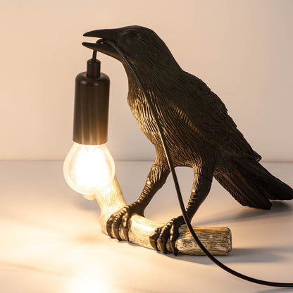 Compact Cute Bird Nightstand Table Lamp
