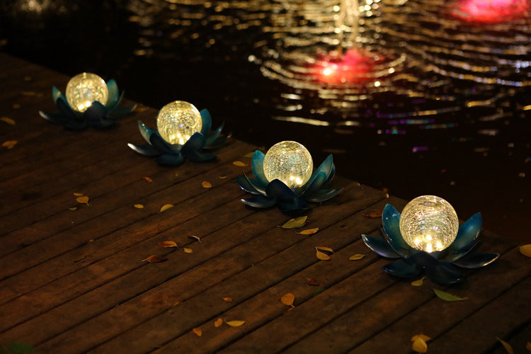Colorful Glass Outdoor Solar Lamp