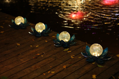 Colorful Glass Outdoor Solar Lamp