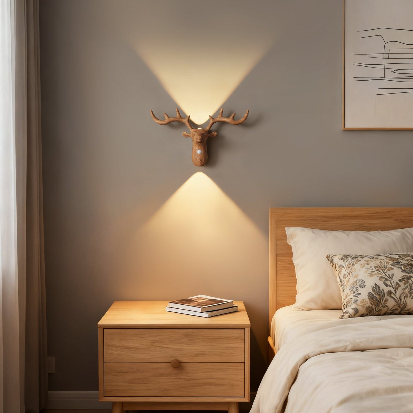 Wireless LED Sensor Night Light Rechargeable Wall Lamp