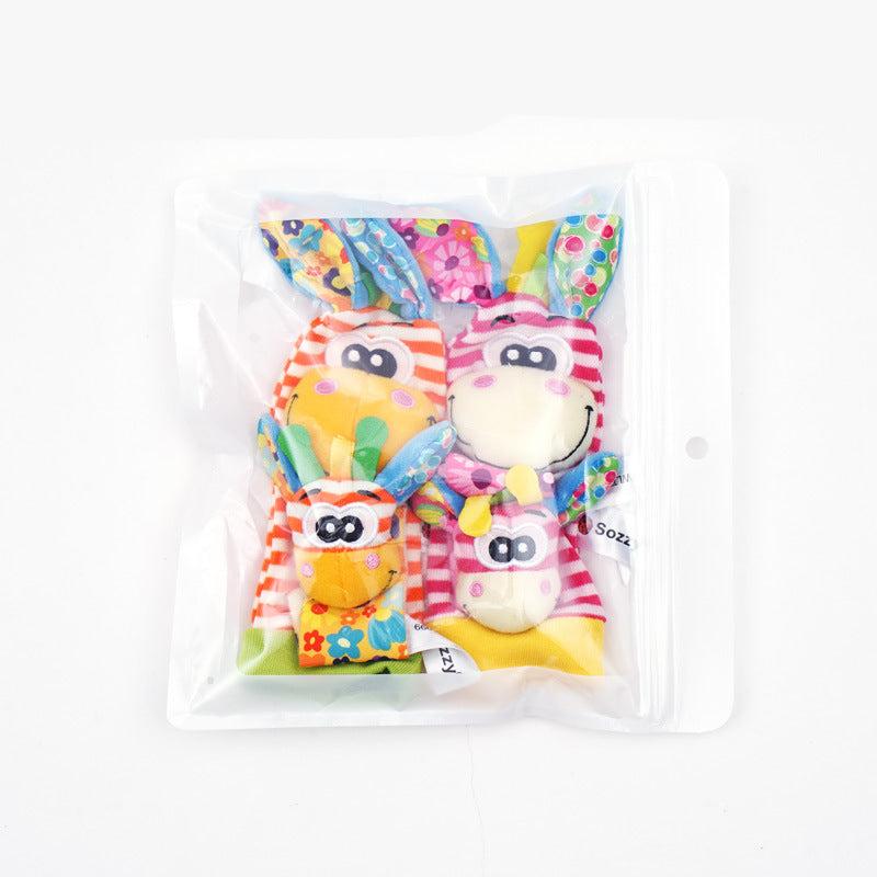 Soft Baby Socks and Teether Toy Set