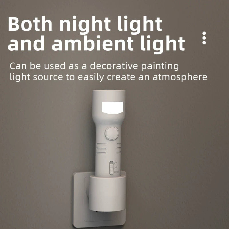 Bright LED Motion Nightlight with Portable Flashlight