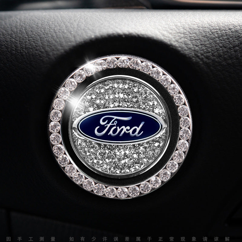 Luxury Crystal Car Starter Button Cover Ring