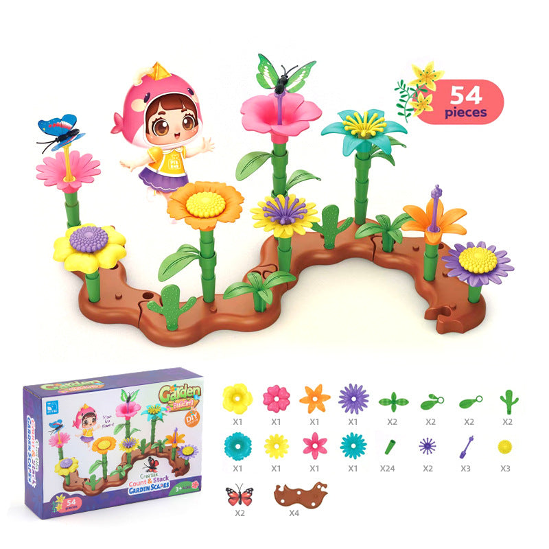 Colorful Kids Flower Brick Toy Set
