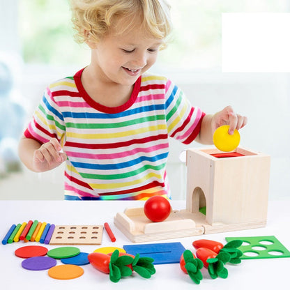 Colorful Wooden Building Blocks Tower