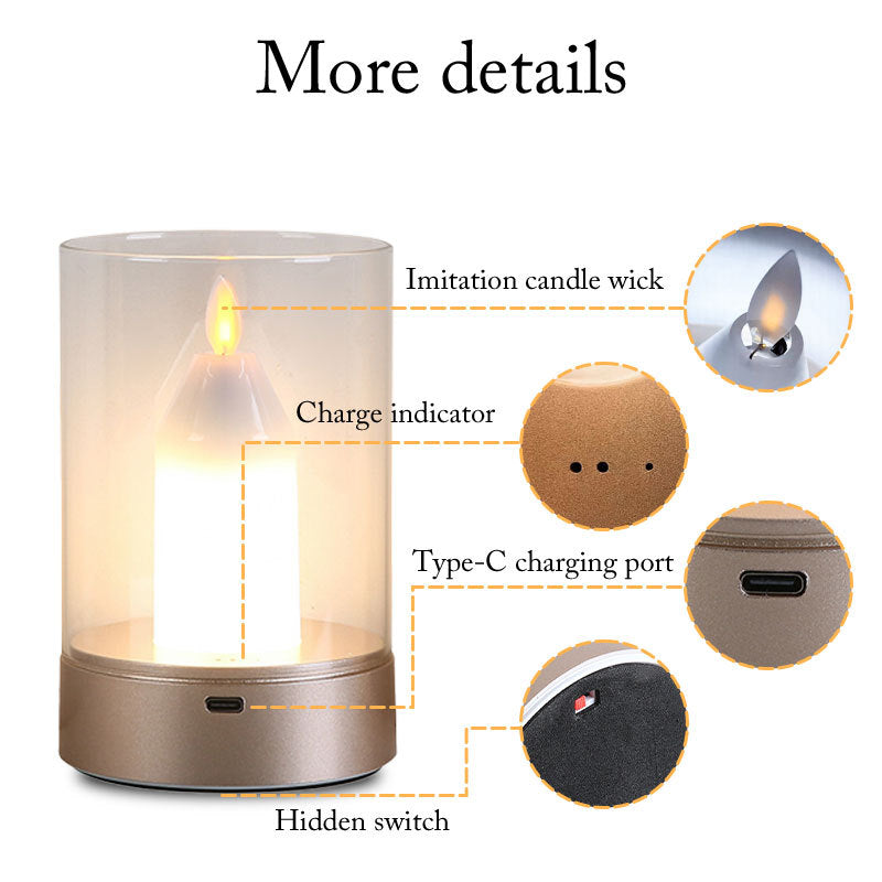 Touch Control LED Candle Light Warm Ambiance