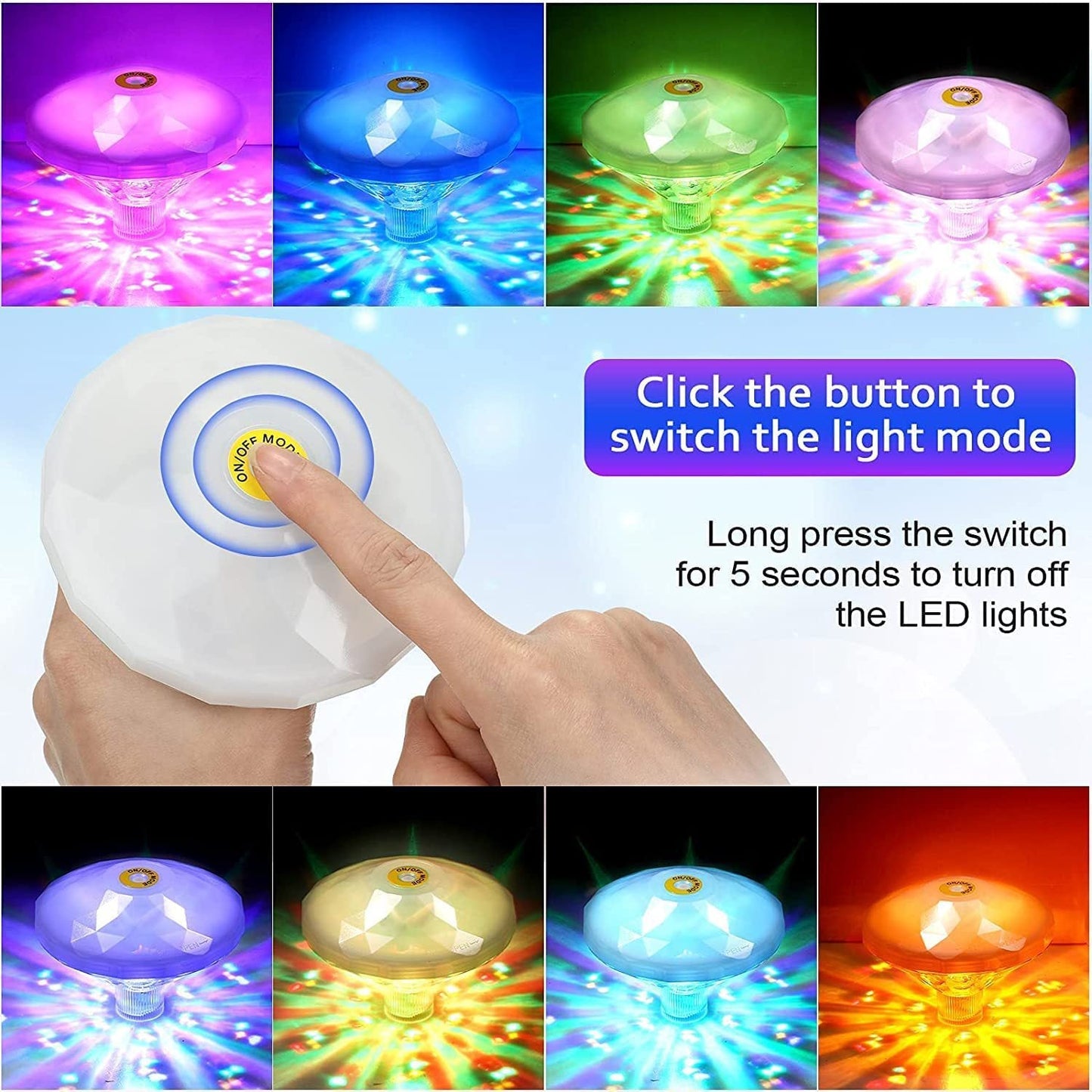 Bright Solar Powered Pool Lamp Floating Decoration