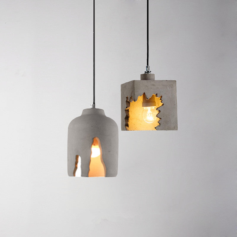 Modern Grey Cement Hanging Light