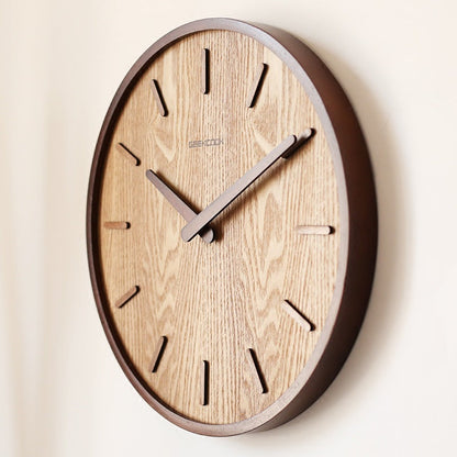 Simple Silent Wood Wall Clock 12 Inch - Befez