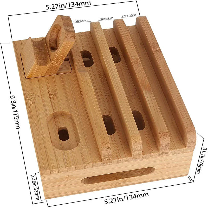 Befez | Tekavo Bamboo USB Hub - 5 Port Charger Organizer