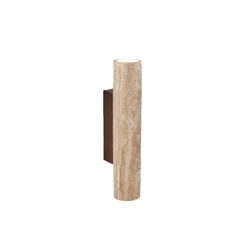 Natural Stone Wall Light in Minimalist Tube Design