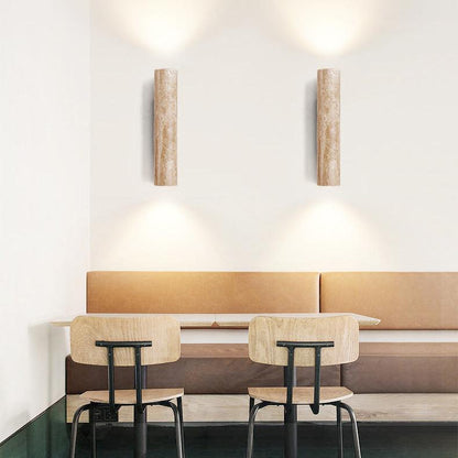 Natural Stone Wall Light in Minimalist Tube Design