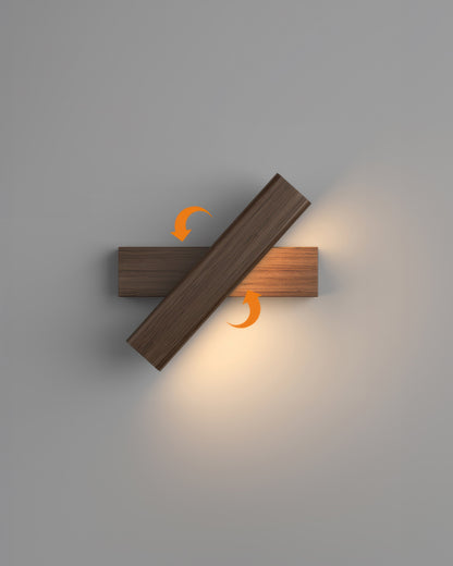 Adjustable Wooden Wall Light