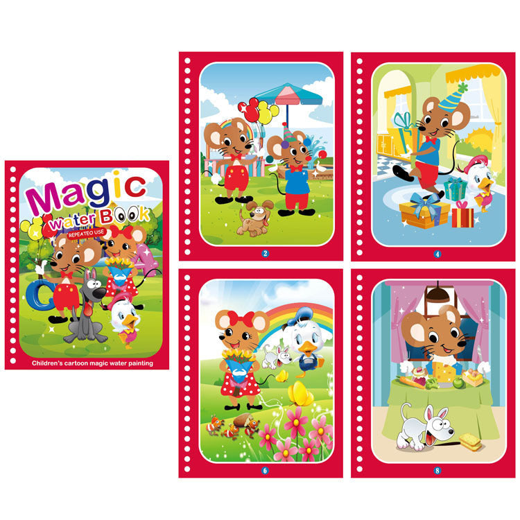 Colorful Kids Water Paint Book Set