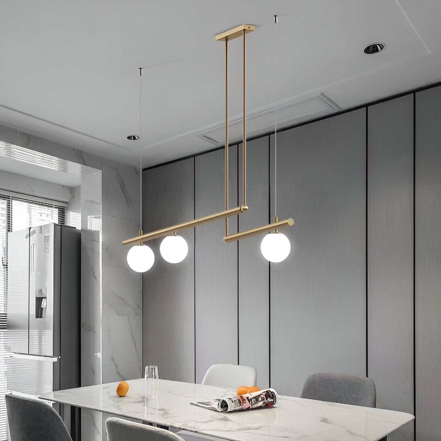 Modern Glass Linear Pendant Light