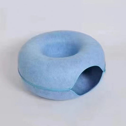 Cozy 2-in-1 Cat Donut Bed