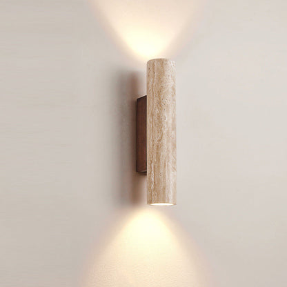 Natural Stone Wall Light in Minimalist Tube Design