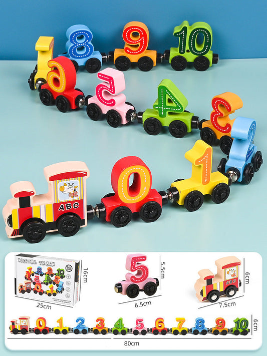 Wooden Educational Toy Train Set with Magnets - Befez