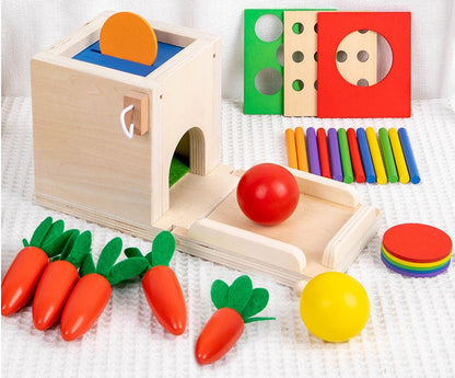 Colorful Wooden Building Blocks Tower