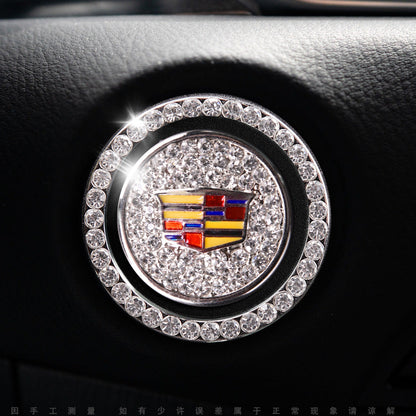 Luxury Crystal Car Starter Button Cover Ring