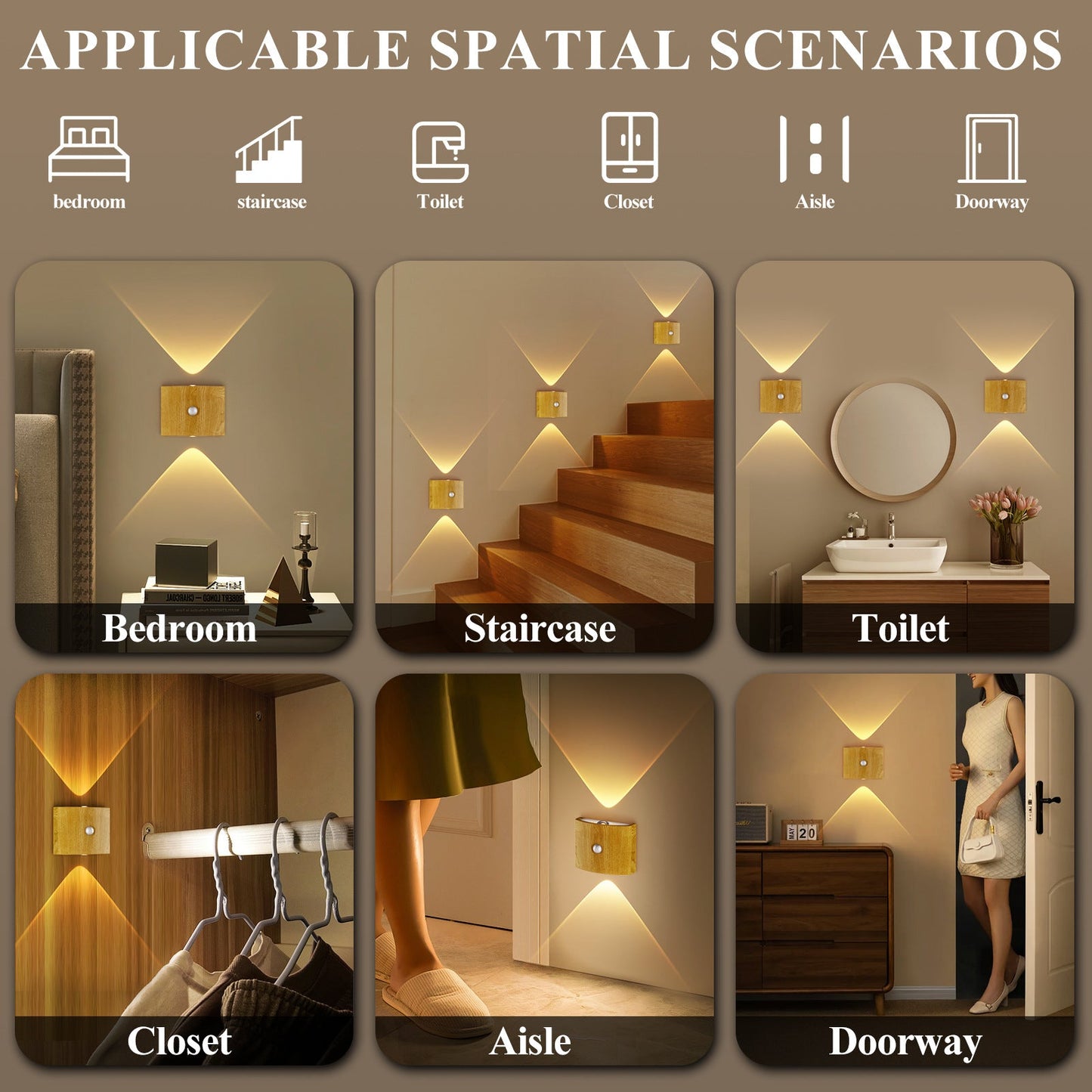 Easy Install Motion Sensor LED Wall Light