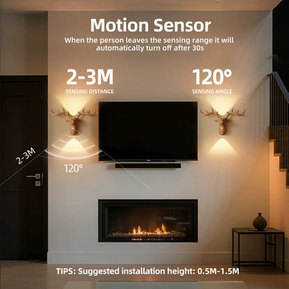 Wireless LED Sensor Night Light Rechargeable Wall Lamp