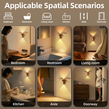 Wireless LED Sensor Night Light Rechargeable Wall Lamp