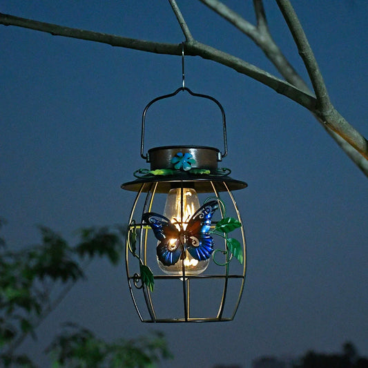 Vintage Solar Metal Garden Pendant Light - Befez