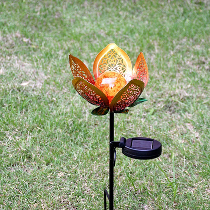 Bright Solar Yard Light, Elegant Glass Globe Lamp, Weatherproof Outdoor Garden Lamp