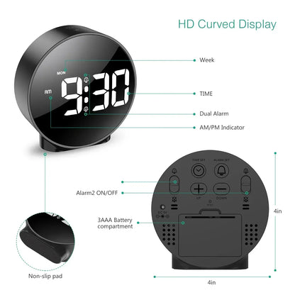 Befez Compact LED Desk Clock