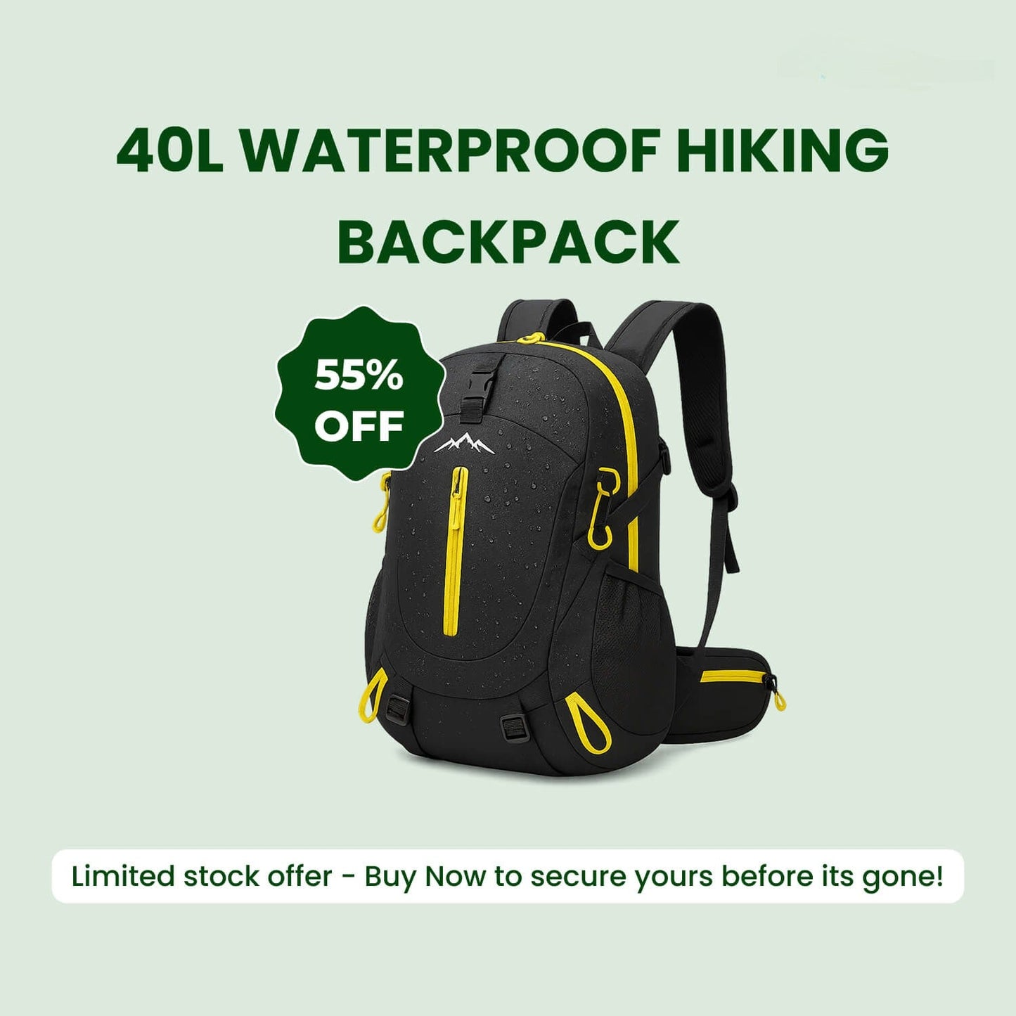 Waterproof 40L Hiking Backpack for Outdoor Travel