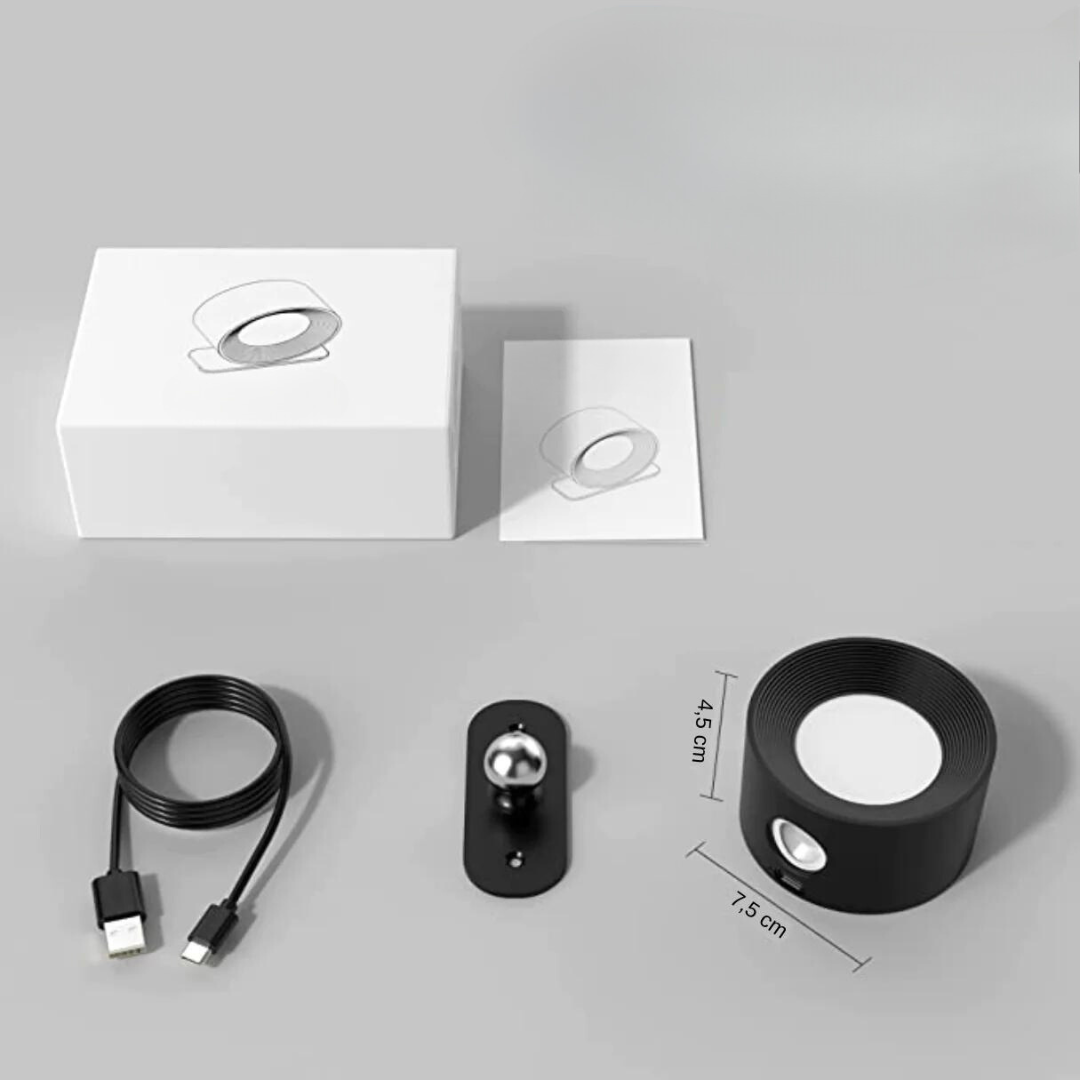 Rotating Wireless Rechargeable Wall Light