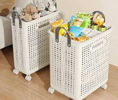 Portable Foldable Laundry Cart on Wheels
