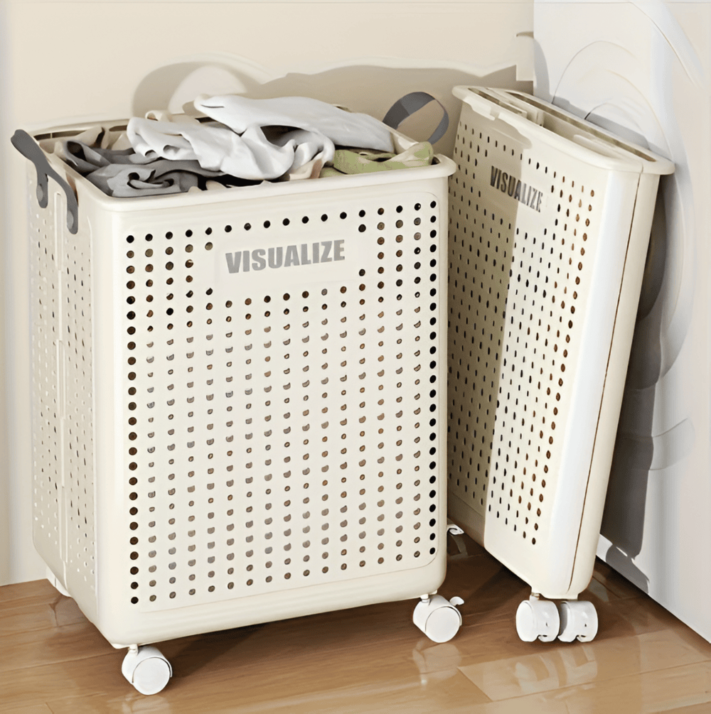 Portable Foldable Laundry Cart on Wheels