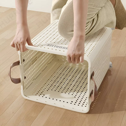 Portable Foldable Laundry Cart on Wheels