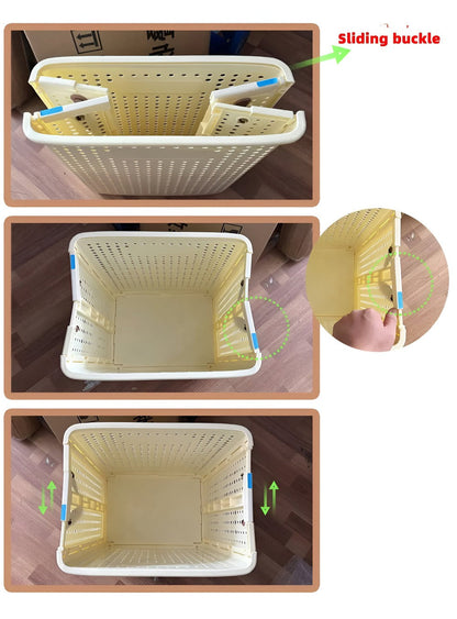 Portable Foldable Laundry Cart on Wheels