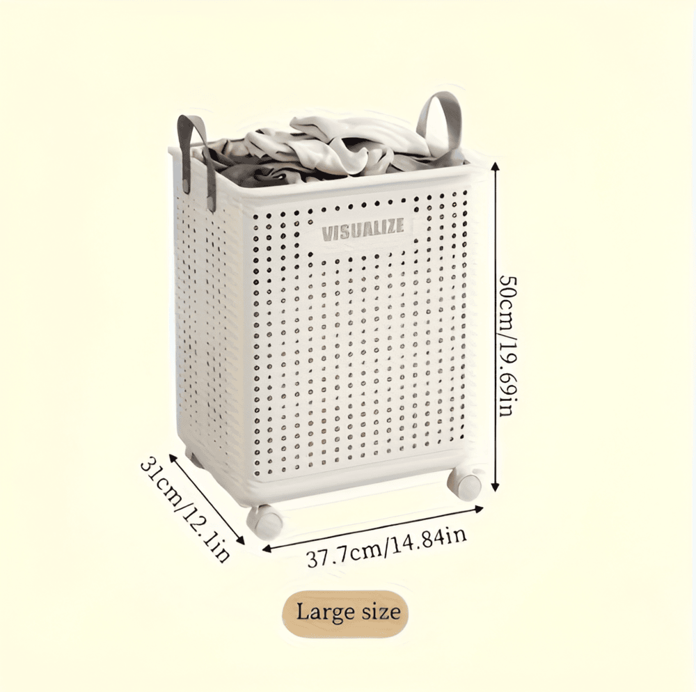 Portable Foldable Laundry Cart on Wheels