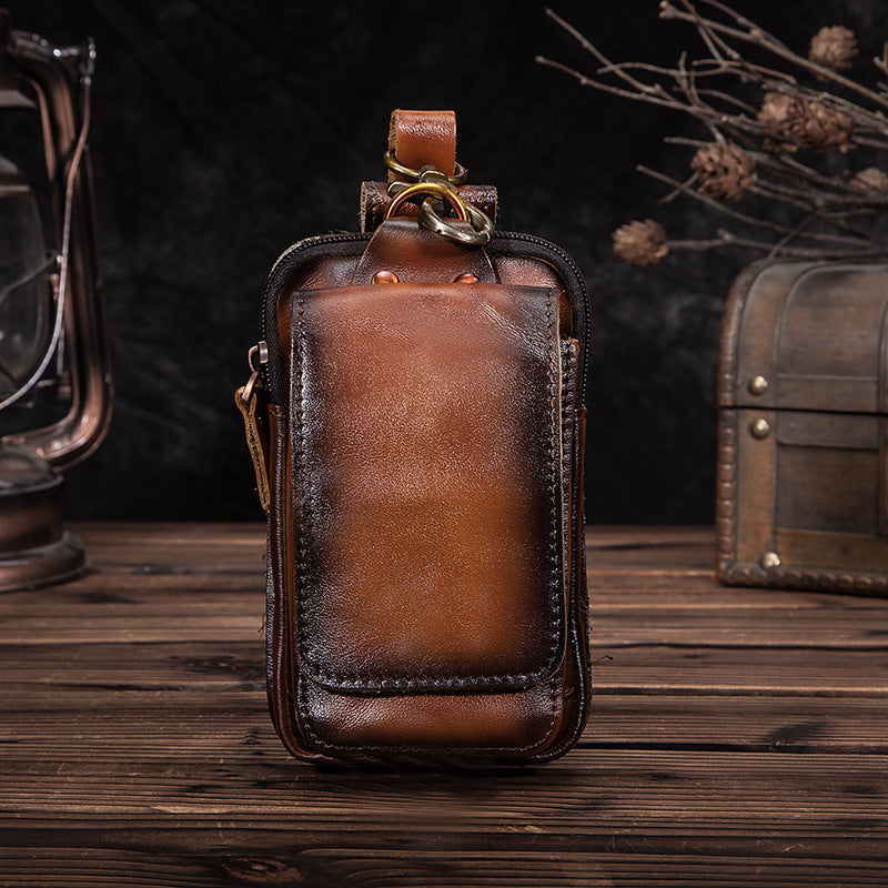 Stylish Genuine Leather Belt Bag for Men