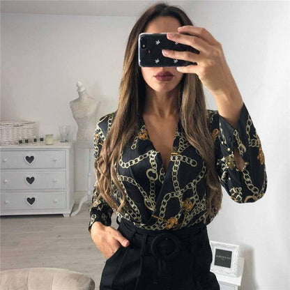 Retro Style Graphic Bodysuit