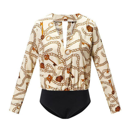 Retro Style Graphic Bodysuit