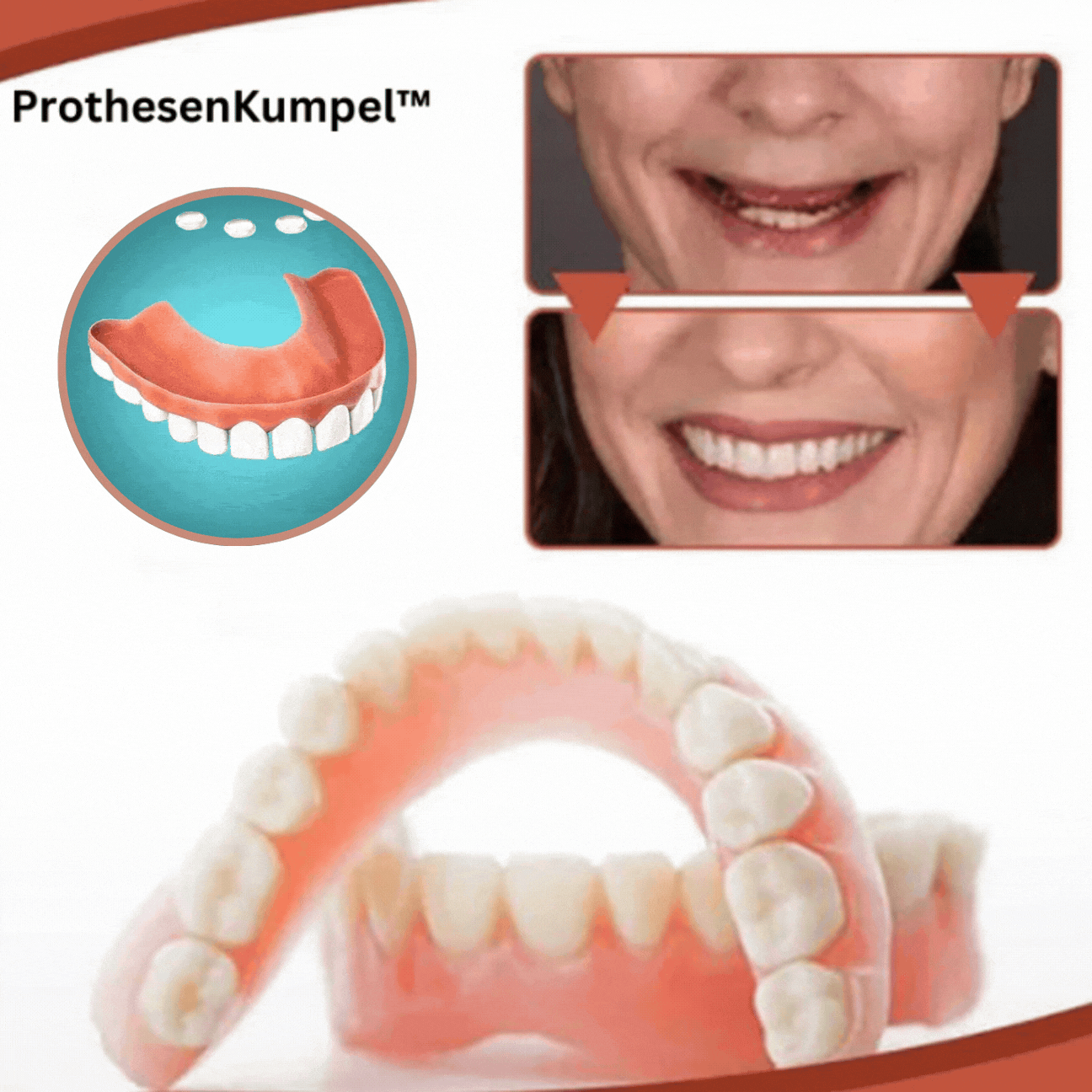 Comfortable Dental Silicone Prosthesis Set for Natural Smile