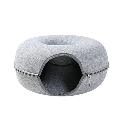 Cozy Cat Tunnel with Plush Sleeping Area
